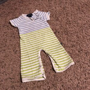 Tooby⭐️Doo comfy lounger blue & green stripe 3-6mo